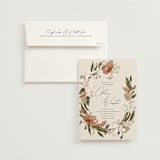 "Delicate" - Wedding Invitations in Terracotta by Susan Moyal - Invitation with Envelope