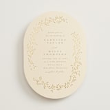 "Leafy Garland" - Wedding Invitations in Sand by Creo Study - Front