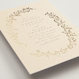 "Leafy Garland" - Wedding Invitations in Sand by Creo Study - Detail
