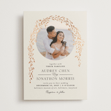 "Trailing Vines" - Wedding Invitations in Almond by Erin L. Wilson - Front