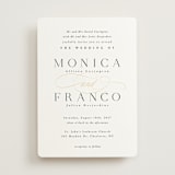 "And Centered" - Wedding Invitations in Cloud by Hooray Creative - Front