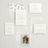 "And Centered" - Wedding Invitations in Cloud by Hooray Creative - Invitation Suite