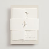 "To Hold" - Wedding Invitations in Ivory by Carolyn Nicks - Assembled with Belly Band