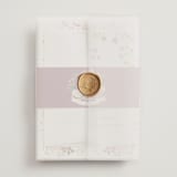 "Fleur" - Wedding Invitations in Romantic by Sarah Knight - Assembled with Vellum Wrap and Wax Seal