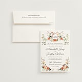 "Fleur" - Wedding Invitations in Verona Sunset by Sarah Knight - Invitation with Envelope