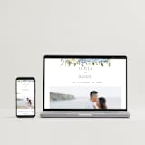 "Timeless Blooms" - Wedding Invitations in Azure by Susan Moyal - FREE Wedding Website