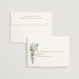 "Timeless Blooms" - Wedding Invitations in Azure by Susan Moyal - FREE Recipient Addressing