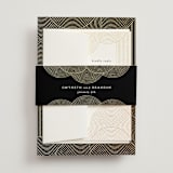 "ionic" - Wedding Invitations in Onyx by Lori Wemple - Assembled with Belly Band
