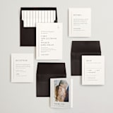 "Understated Elegance" - Wedding Invitations in Cotton by Stacey Meacham - Invitation Suite