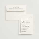 "Understated Elegance" - Wedding Invitations in Cotton by Stacey Meacham - Invitation with Envelope