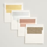 "Monogram in Leaves" - Wedding Invitations in Pearl by Leah Bisch - Envelope Liner Options