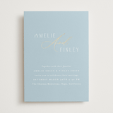 "Delicacy" - Wedding Invitations in Dusty Blue by Angela Thompson - Front
