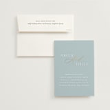 "Delicacy" - Wedding Invitations in Dusty Blue by Angela Thompson - Invitation with Envelope