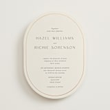 "Walnut" - Wedding Invitations in Linen by Blustery August - Front