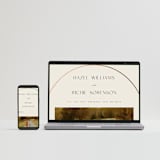 "Walnut" - Wedding Invitations in Linen by Blustery August - FREE Wedding Website