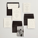 "Walnut" - Wedding Invitations in Linen by Blustery August - Invitation Suite