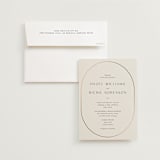 "Walnut" - Wedding Invitations in Linen by Blustery August - Invitation with Envelope