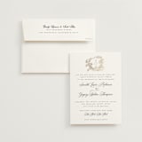 "Rococo" - Wedding Invitations in Pearl by Jenna Holcomb - Invitation with Envelope