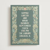 "Nouveau Frame" - Wedding Invitations in Sage by GeekInk Design - Front