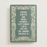 "Nouveau Frame" - Wedding Invitations in Sage by GeekInk Design - Front