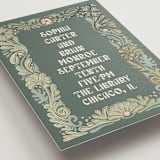 "Nouveau Frame" - Wedding Invitations in Sage by GeekInk Design - Detail