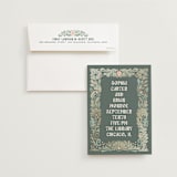 "Nouveau Frame" - Wedding Invitations in Sage by GeekInk Design - Invitation with Envelope