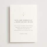 "Minimal Monogram" - Wedding Invitations in Granite by Jackie Mangiolino - Front