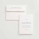 "Minimal Monogram" - Wedding Invitations in Granite by Jackie Mangiolino - Invitation with Envelope