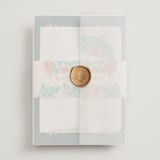 "Tropical garden" - Wedding Invitations in Jungle by Simona Camp - Assembled with Vellum Wrap and Wax Seal