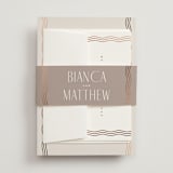 "Newberry" - Wedding Invitations in Bisque by Kristie Kern - Assembled with Belly Band