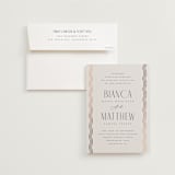 "Newberry" - Wedding Invitations in Bisque by Kristie Kern - Invitation with Envelope