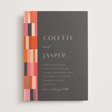 "Patchwork Border" - Wedding Invitations in Fruit Punch by Morgan Kendall - Front