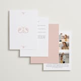 "Bella Bellissima" - Wedding Invitations in Blush by Ani Somi - Back of Card Options
