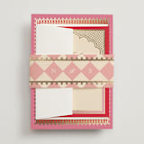 "Mandapam" - Wedding Invitations in Carnation by Creo Study - Assembled with Belly Band