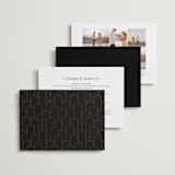 "Geometric Deco" - Wedding Invitations in Midnight by GeekInk Design - Back of Card Options