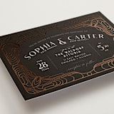 "Geometric Deco" - Wedding Invitations in Midnight by GeekInk Design - Detail