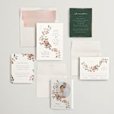 "Sweeping Vine" - Wedding Invitations in Dusty Rose by Itsy Belle Studio - Invitation Suite