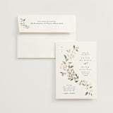 "Sweeping Vine" - Wedding Invitations in Porcelain by Itsy Belle Studio - Invitation with Envelope
