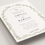 "Monogramed Arch" - Wedding Invitations in Sage by Susan Moyal - Detail