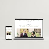 "Monogramed Arch" - Wedding Invitations in Sage by Susan Moyal - FREE Wedding Website