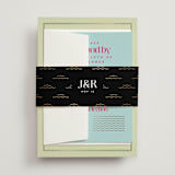 "News!" - Wedding Invitations in Kiwi by Claudia Orengo - Assembled with Belly Band
