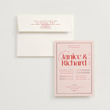 "News!" - Wedding Invitations in Strawberry by Claudia Orengo - Invitation with Envelope