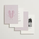 "Santa Catalina" - Wedding Invitations in Berry Pink by Ani Somi - Back of Card Options