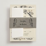 "Santa Catalina" - Wedding Invitations in Ink Wash by Ani Somi - Assembled with Belly Band