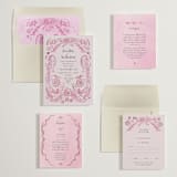 "Santa Catalina" - Wedding Invitations in Berry Pink by Ani Somi - Invitation Suite