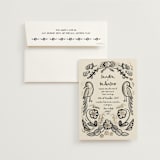 "Santa Catalina" - Wedding Invitations in Ink Wash by Ani Somi - Invitation with Envelope