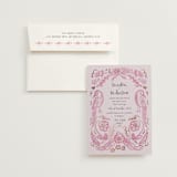 "Santa Catalina" - Wedding Invitations in Berry Pink by Ani Somi - Invitation with Envelope