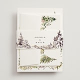 "Great Outdoors" - Wedding Invitations in Forest by Petra Kern - Assembled with Belly Band