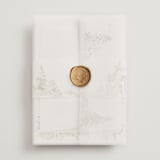 "Great Outdoors" - Wedding Invitations in Forest by Petra Kern - Assembled with Vellum Wrap and Wax Seal