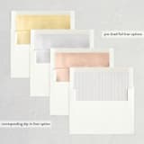 "Cascade" - Wedding Invitations in Mist by Lori Wemple - Envelope Liner Options